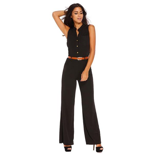 women's jumpsuits & rompers fashion summer wide leg jumpsuit romper women sleeveless trousers long pants overall macacao feminino with, Black;white
women's jumpsuits & rompers fashion summer wide leg jumpsuit romper women sleeveless trousers long pants overall macacao feminino with, Black;white