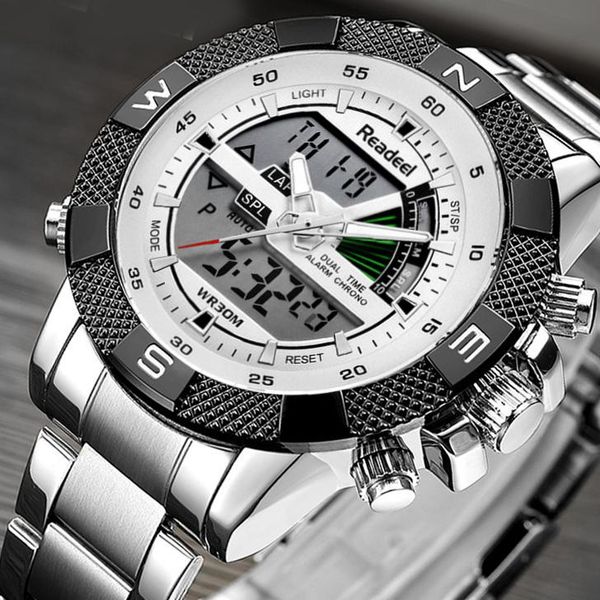 wristwatches readeel fashion mens watches digital led stainless steel sports chronograph quartz watch men relogio masculino, Slivery;brown
wristwatches readeel fashion mens watches digital led stainless steel sports chronograph quartz watch men relogio masculino, Slivery;brown