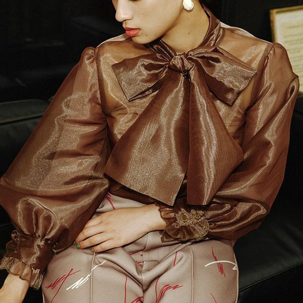 women's blouses & shirts arrival 2021 autumn lace women with bow long sleeve elegant ladies casual slim clothing beige black, White
women's blouses & shirts arrival 2021 autumn lace women with bow long sleeve elegant ladies casual slim clothing beige black, White