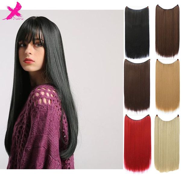 synthetic wigs xnair 24 inches no clip wave halo hair ombre one piece false hairpiece fish line fake for woman, Black
synthetic wigs xnair 24 inches no clip wave halo hair ombre one piece false hairpiece fish line fake for woman, Black