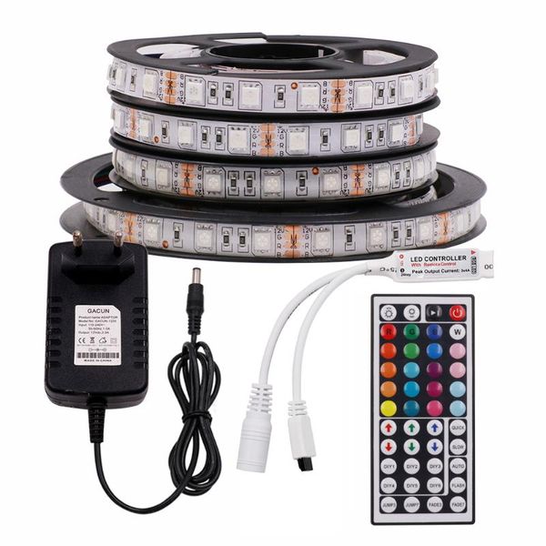 10m rgb led strip light dc12v 60leds/m waterproof led ribbon diode tape flexible light + 44key +12v 5a eu power supply
10m rgb led strip light dc12v 60leds/m waterproof led ribbon diode tape flexible light + 44key +12v 5a eu power supply