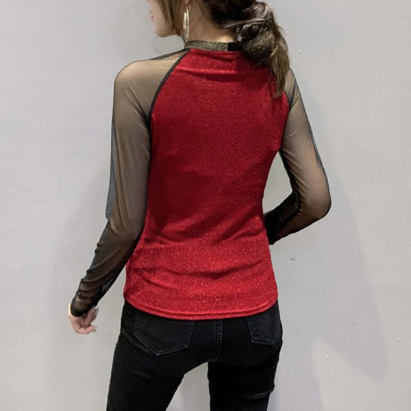 2021 new spring fall european clothes t-shirt fashion color matching patchwork mesh shiny bright gold ropa mujer tees t00916a hhny, White
2021 new spring fall european clothes t-shirt fashion color matching patchwork mesh shiny bright gold ropa mujer tees t00916a hhny, White