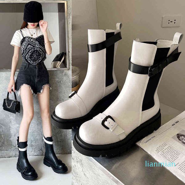 ladies mid-tube boots 2021 thick-soled women's shoes winter designer chelsea high heels fashion, Black
ladies mid-tube boots 2021 thick-soled women's shoes winter designer chelsea high heels fashion, Black