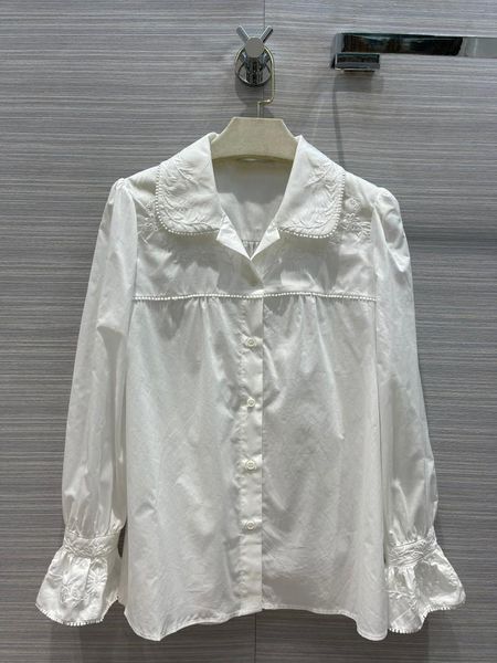 women's blouses & shirts 2021 ladies fashion long sleeve casual embroidery white small shirt 0113
women's blouses & shirts 2021 ladies fashion long sleeve casual embroidery white small shirt 0113