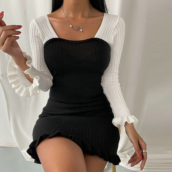 casual flare party long sleeve square collar sheath slim mini prom 2021 spring new fashion women 8ip4, Black;gray
casual flare party long sleeve square collar sheath slim mini prom 2021 spring new fashion women 8ip4, Black;gray