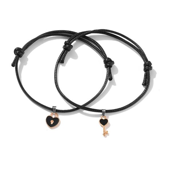 beaded, strands simple and creative eternal love vows small key heart-shaped couple bracelet birthday valentine's day gift handmade adj, Black
beaded, strands simple and creative eternal love vows small key heart-shaped couple bracelet birthday valentine's day gift handmade adj, Black