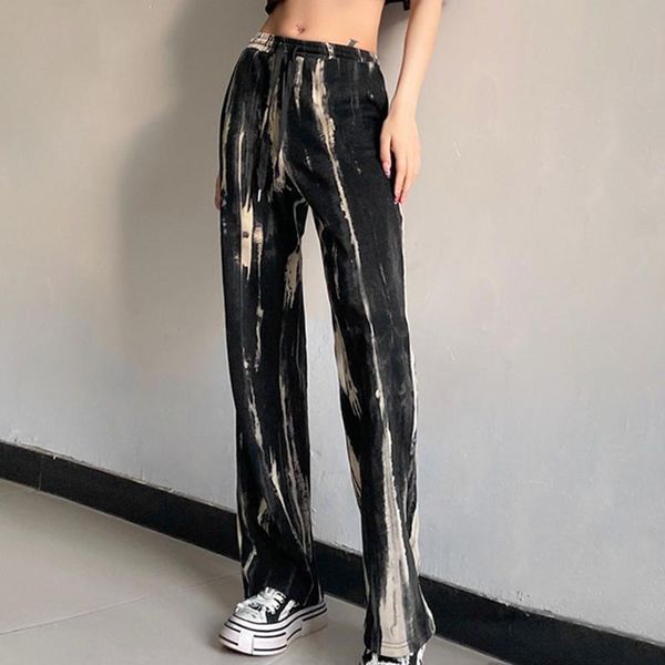 women's pants & capris 2021 fashion high waist streetwear cool summer design women pant tie-dye loose color block full length casual, Black;white
women's pants & capris 2021 fashion high waist streetwear cool summer design women pant tie-dye loose color block full length casual, Black;white