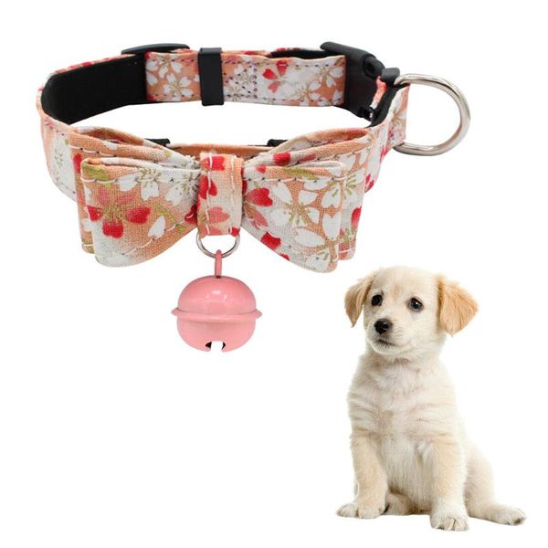 dropshipping adjustable bow necklace printed collar with bell dog puppy pet dog collars 
dropshipping adjustable bow necklace printed collar with bell dog puppy pet dog collars