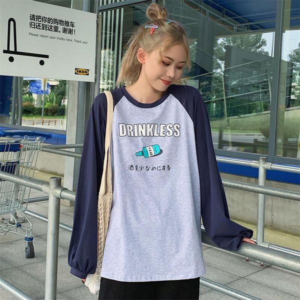 women's hoodies & sweatshirts cartoon letter print korean loose oversize tee shirt femme 2021 autumn cotton o neck long sleeve women t-, Black
women's hoodies & sweatshirts cartoon letter print korean loose oversize tee shirt femme 2021 autumn cotton o neck long sleeve women t-, Black