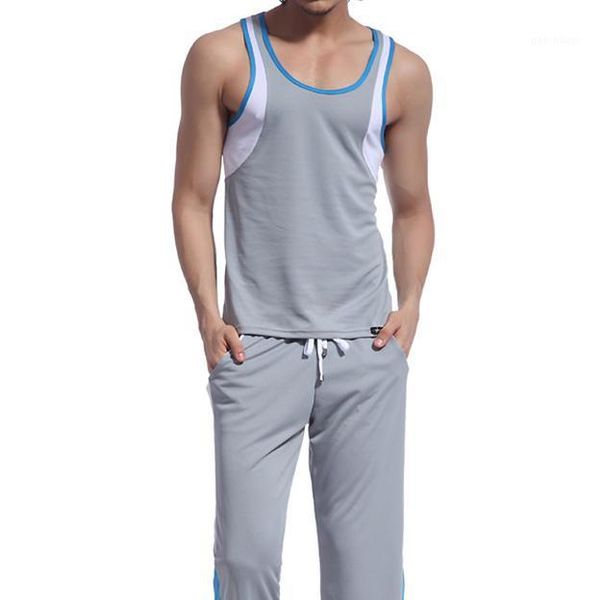 retail men mesh wear sets ( tank + long pants) sleep suits clothes 8 colors available size s l xl1, Black;brown
retail men mesh wear sets ( tank + long pants) sleep suits clothes 8 colors available size s l xl1, Black;brown