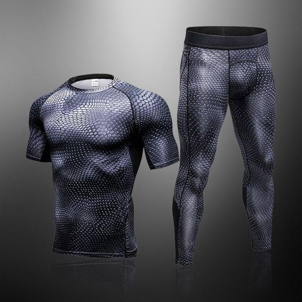men's tracksuits good quality 2 pieces/set of compression sports t-shirt 2021 full-speed dry casual cycling clothes fashion shirt + pan, Gray
men's tracksuits good quality 2 pieces/set of compression sports t-shirt 2021 full-speed dry casual cycling clothes fashion shirt + pan, Gray