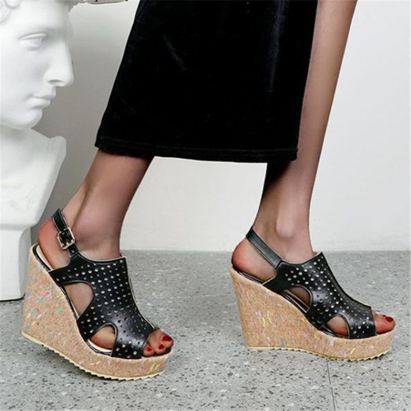 pxelena plus size 34-43 punk rock gothic gladiator sandals women 2021 summer hollow out peep toe rome shoes wedge high heels, Black
pxelena plus size 34-43 punk rock gothic gladiator sandals women 2021 summer hollow out peep toe rome shoes wedge high heels, Black