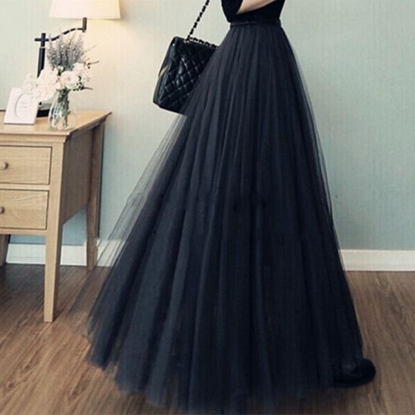autumn and winter black mh women's sweet high waist a-line gauze ffy medium length skirt
autumn and winter black mh women's sweet high waist a-line gauze ffy medium length skirt