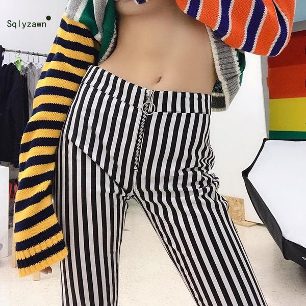 women's pants & capris 2021 women high waist black and white striped long korean streetwear punk trousers spring summer harajuku jogger, Black;white
women's pants & capris 2021 women high waist black and white striped long korean streetwear punk trousers spring summer harajuku jogger, Black;white