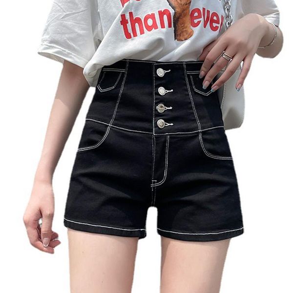 women's jeans ladies denim shorts 2021 summer high fashion waist 4-breasted slim fit pants blue
women's jeans ladies denim shorts 2021 summer high fashion waist 4-breasted slim fit pants blue