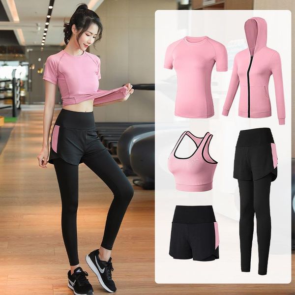 gym clothing fitness suit for women style women's fashion body-building running sports yoga five piece set jogging suits, White;black
gym clothing fitness suit for women style women's fashion body-building running sports yoga five piece set jogging suits, White;black