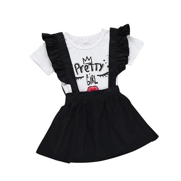 clothing sets 2pcs baby girls summer outfits short sleeve cartoon letter print t-shirt + suspender skirt set 1-6years, White
clothing sets 2pcs baby girls summer outfits short sleeve cartoon letter print t-shirt + suspender skirt set 1-6years, White