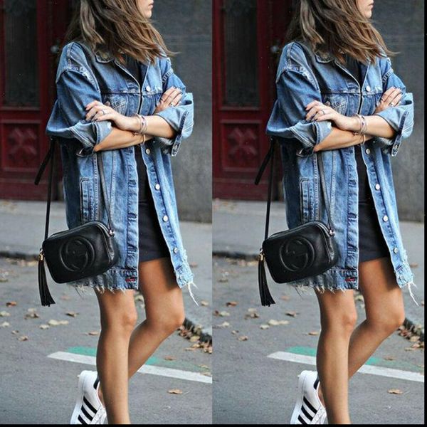 boyfriend style women loose ripped denim jacket ladies basic coat hole baggy jeans coat long sleeve blue jacket outwear, Black;brown
boyfriend style women loose ripped denim jacket ladies basic coat hole baggy jeans coat long sleeve blue jacket outwear, Black;brown