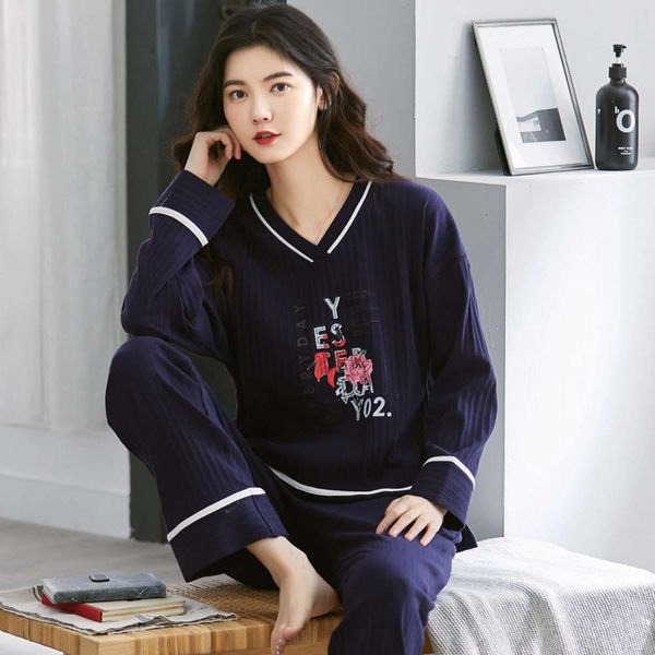 pajamas women's spring and cotton long sleeve trousers lovely korean set loose summer autumn winter home clothes can be worn out, Black;red
pajamas women's spring and cotton long sleeve trousers lovely korean set loose summer autumn winter home clothes can be worn out, Black;red