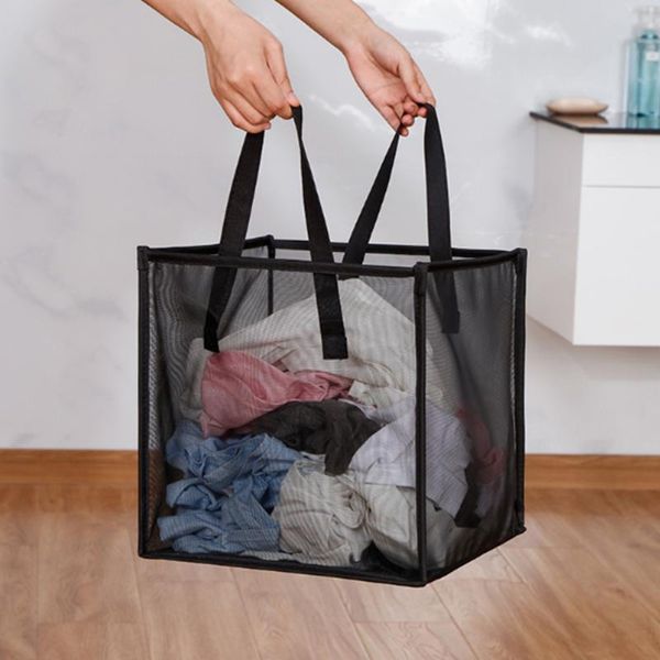 hangers & racks home foldable grid laundry basket dirty clothing category mesh square storage carrying handle tool
hangers & racks home foldable grid laundry basket dirty clothing category mesh square storage carrying handle tool