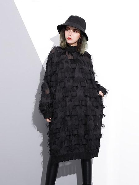 casual dresses spring autumn loose dress women's fashion fringed five-pointed star lace mid-length temperament half high collar, Black;gray
casual dresses spring autumn loose dress women's fashion fringed five-pointed star lace mid-length temperament half high collar, Black;gray