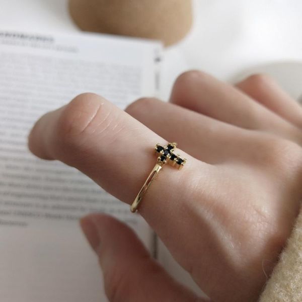 cluster rings authentic s925 sterling silver fine jewelry golds black zirconia religion cross open adjust j409, Golden;silver
cluster rings authentic s925 sterling silver fine jewelry golds black zirconia religion cross open adjust j409, Golden;silver