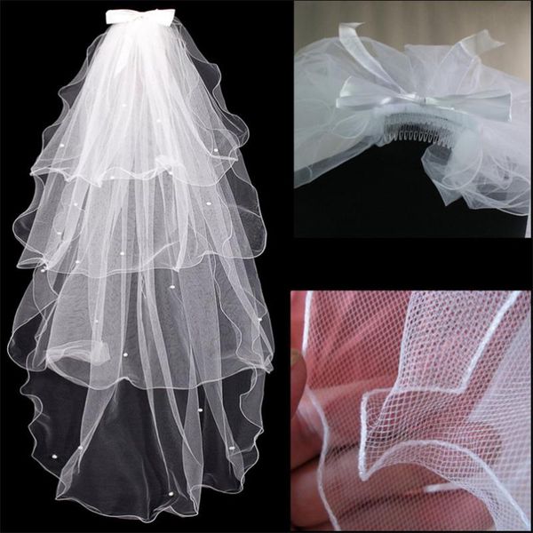 bridal veils 4-layers pearl beaded thread edged with comb & bow 2021 designed romantic white / beige wedding shoulder, Black
bridal veils 4-layers pearl beaded thread edged with comb & bow 2021 designed romantic white / beige wedding shoulder, Black