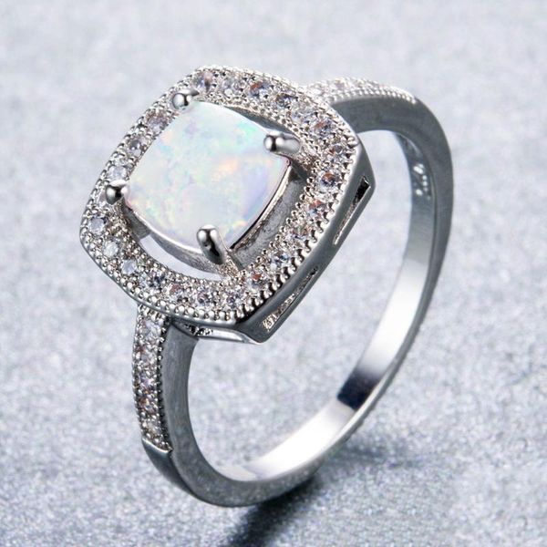 wedding rings cute female small geometric square ring silver color engagement for women vintage white fire opal, Slivery;golden
wedding rings cute female small geometric square ring silver color engagement for women vintage white fire opal, Slivery;golden
