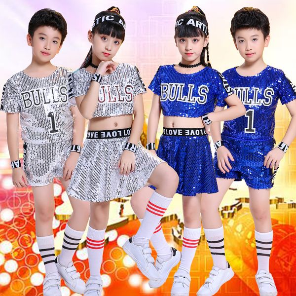 childrens jazz suit new sequins cheerleading costume girls hip-hop modern dress, Black;red
childrens jazz suit new sequins cheerleading costume girls hip-hop modern dress, Black;red