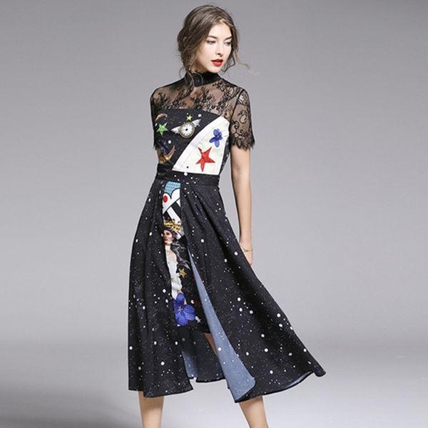 summer lace patchwork print dres o-neck work casual party slim long dresses ol office chiffon vestidos 210603, Black;gray
summer lace patchwork print dres o-neck work casual party slim long dresses ol office chiffon vestidos 210603, Black;gray