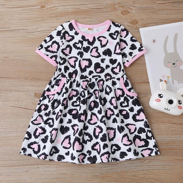 girl's dresses summer breathable little girls dress children creative leopard print round collar short sleeve princess skirt with pocke, Red;yellow
girl's dresses summer breathable little girls dress children creative leopard print round collar short sleeve princess skirt with pocke, Red;yellow