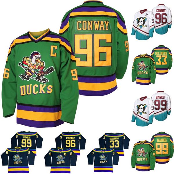 1996-06 mighty ducks movie hockey jersey 96 charlie conway 33 greg goldberg 99 adam banks anaheim ice jerseys green white s-xxxl, Black;red
1996-06 mighty ducks movie hockey jersey 96 charlie conway 33 greg goldberg 99 adam banks anaheim ice jerseys green white s-xxxl, Black;red