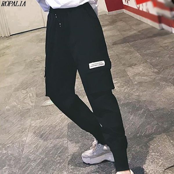 women's pants & capris style women elastic high waist solid cargo drawstring ankle-length pockets loose, Black;white
women's pants & capris style women elastic high waist solid cargo drawstring ankle-length pockets loose, Black;white