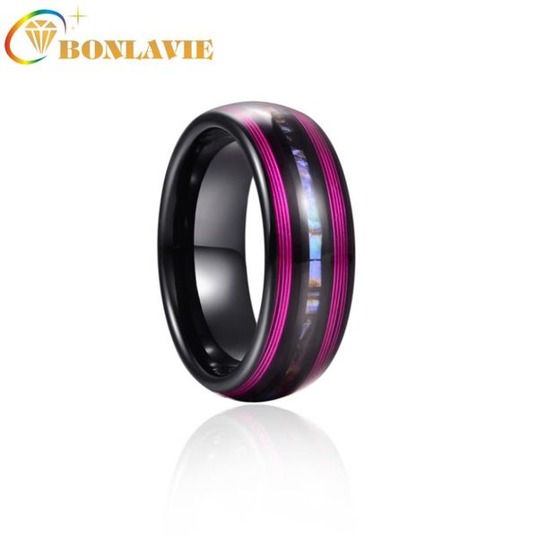 wedding rings bonlavie 8mm electric black inlaid purple guitar strings abalone dome tungsten carbide ring men's fashion jewelry gift, Slivery;golden
wedding rings bonlavie 8mm electric black inlaid purple guitar strings abalone dome tungsten carbide ring men's fashion jewelry gift, Slivery;golden