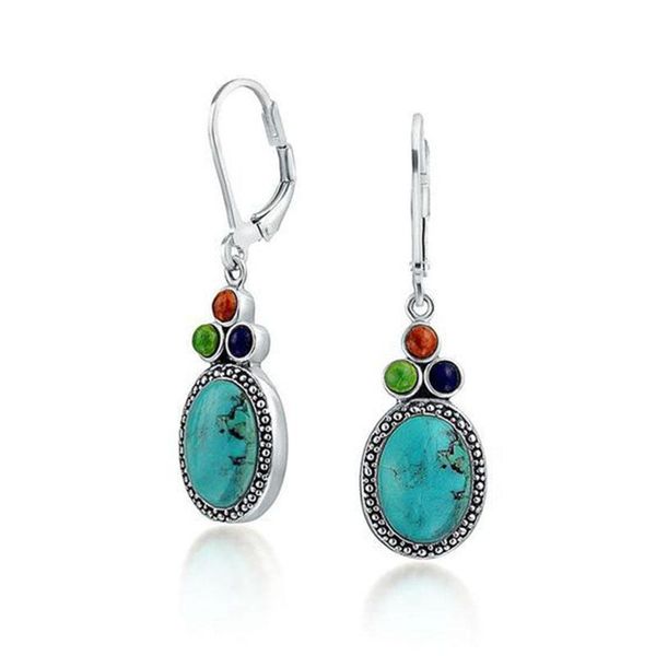 dangle & chandelier multi color beads turquoises drop earrings vintage bohemia silver stone earring water droplets for women 
dangle & chandelier multi color beads turquoises drop earrings vintage bohemia silver stone earring water droplets for women