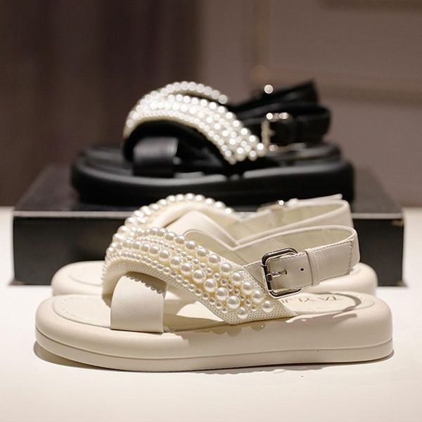 sandals summer women's shoes pearl women 2021 style beauty flat-bottomed roman french soft platform casual shoes35-40, Black
sandals summer women's shoes pearl women 2021 style beauty flat-bottomed roman french soft platform casual shoes35-40, Black