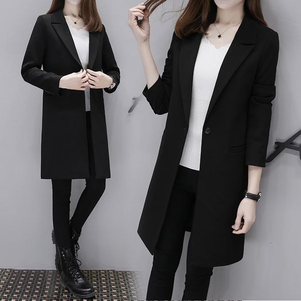 female new fashion small british girl mid-length wild suit spring and autumn jacket straight wh5i, White;black
female new fashion small british girl mid-length wild suit spring and autumn jacket straight wh5i, White;black