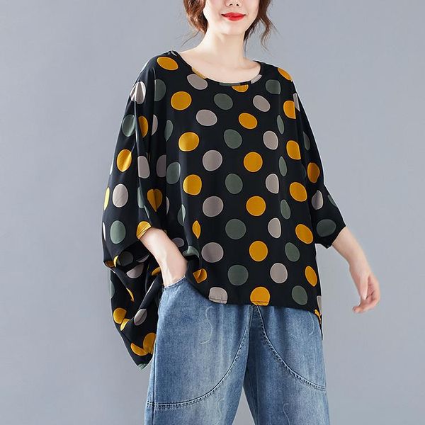 women's blouses & shirts plus size o-neck half sleeve woman batwing sweet block color chiffon polka dot summer 2021 fashion women, White
women's blouses & shirts plus size o-neck half sleeve woman batwing sweet block color chiffon polka dot summer 2021 fashion women, White