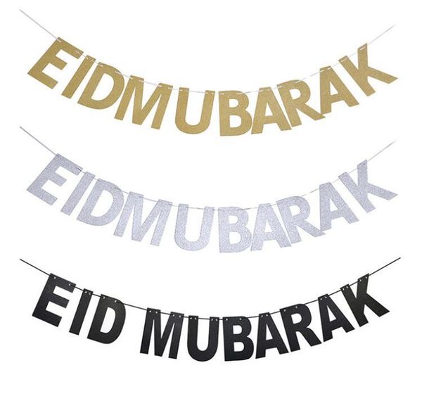 party favor gold silver eid banner glitter paper garland mubarak muslim festival bunting ramadan sl42
party favor gold silver eid banner glitter paper garland mubarak muslim festival bunting ramadan sl42
