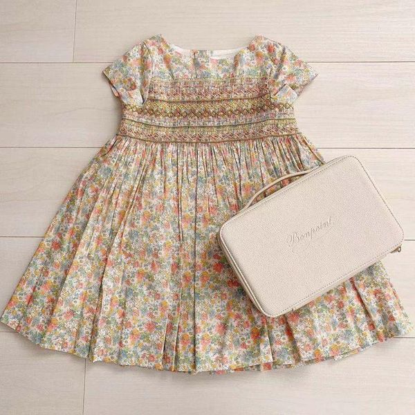 girl's dresses 3-12y summer vintage smocking cotton casual floral shortsleeve a-line dress for baby girl o-neck pleat birthday party cu, Red;yellow
girl's dresses 3-12y summer vintage smocking cotton casual floral shortsleeve a-line dress for baby girl o-neck pleat birthday party cu, Red;yellow