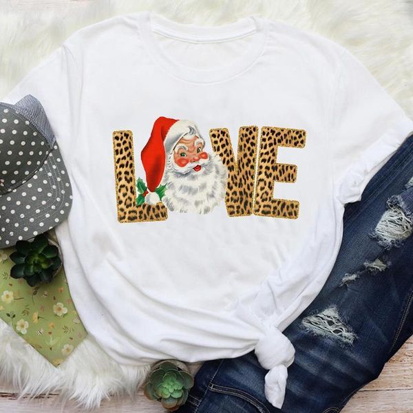 women santa claus leopard cute fashion new year merry christmas graphic tees clothes print lady female t shirt t-shirt, White
women santa claus leopard cute fashion new year merry christmas graphic tees clothes print lady female t shirt t-shirt, White