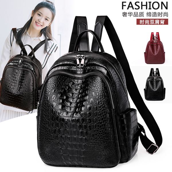 fashion pu crocodile women backpack female leather backpacks student book bag college girl rucksack bagpack mochila
fashion pu crocodile women backpack female leather backpacks student book bag college girl rucksack bagpack mochila