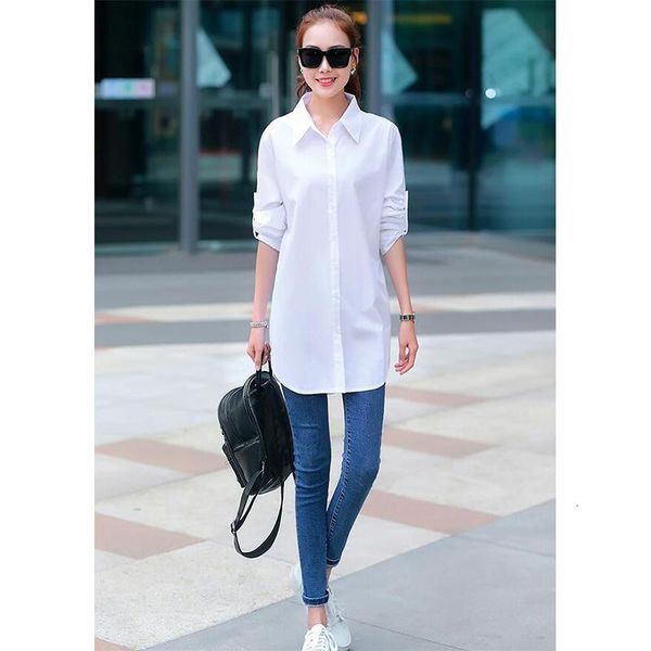 women white blouse female boyfriend style long sleeve oversize shirt fashion collar cotton casual loose shirts bb503
women white blouse female boyfriend style long sleeve oversize shirt fashion collar cotton casual loose shirts bb503