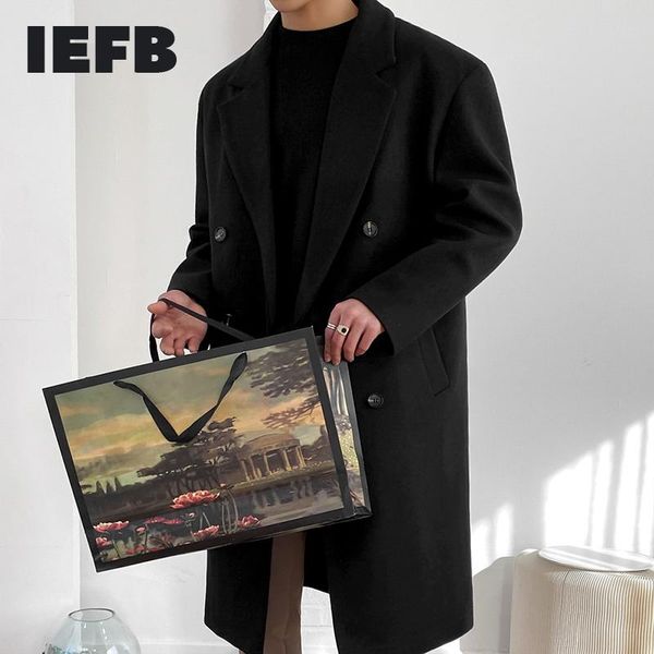men's wool & blends iefb korean woollen double breasted coat male black grey thickened windbreaker style autumn and winter long coats 9
men's wool & blends iefb korean woollen double breasted coat male black grey thickened windbreaker style autumn and winter long coats 9