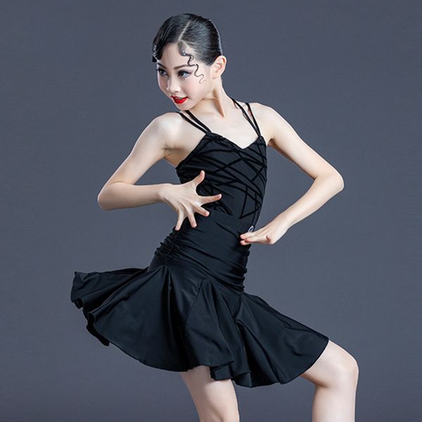 girls latin dance practice clothes suspender dress black 2 pcs suit samba cha cha rumba training wear competition dress vdb3317, Black;red
girls latin dance practice clothes suspender dress black 2 pcs suit samba cha cha rumba training wear competition dress vdb3317, Black;red