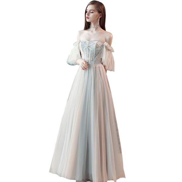 party dresses 2021 fashion off the shoulder evening dress a line beaded prom ruffles short sleeve banquet floor length, White;black
party dresses 2021 fashion off the shoulder evening dress a line beaded prom ruffles short sleeve banquet floor length, White;black