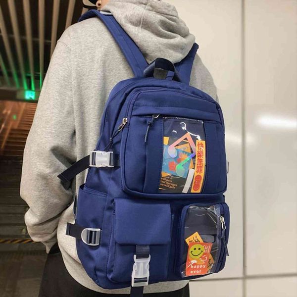 multi pocket waterproof nylon women backpack men large capacity transparent travel bag insert buckle schoolbag
multi pocket waterproof nylon women backpack men large capacity transparent travel bag insert buckle schoolbag