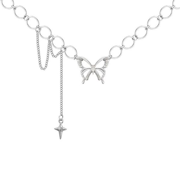 chains 2021 style necklace punk hollow butterfly choker hip hop link clavicle chain for women jewelry, Silver
chains 2021 style necklace punk hollow butterfly choker hip hop link clavicle chain for women jewelry, Silver