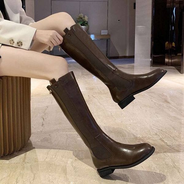 below knee chivalry women's autumn winter 2020 new british style handsome and versatile round thin high boots, White;red
below knee chivalry women's autumn winter 2020 new british style handsome and versatile round thin high boots, White;red