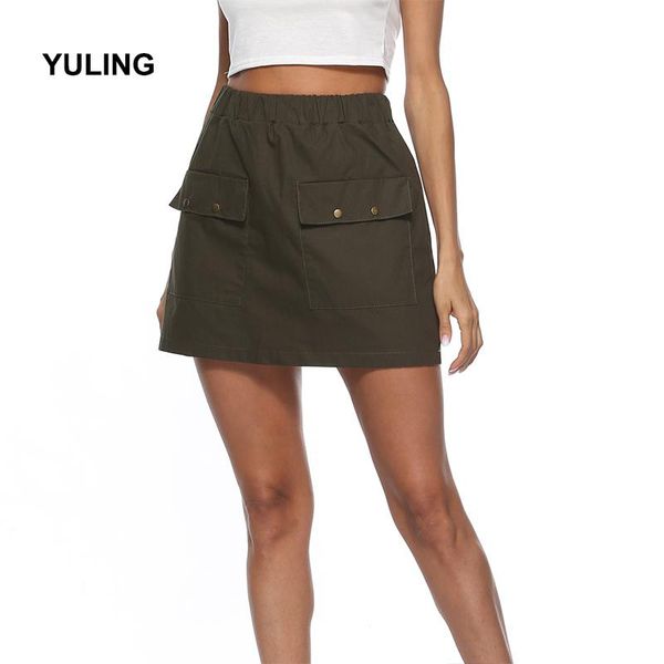 skirts 2021 women's retro fashion army green elastic waist mini slim a-line cotton skirt, Black
skirts 2021 women's retro fashion army green elastic waist mini slim a-line cotton skirt, Black